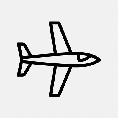 Airplane line icon