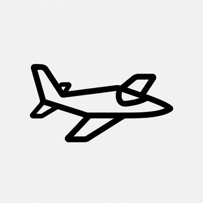 Airplane line icon