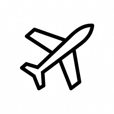 Airplane flying icon