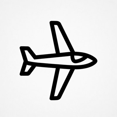 Airplane line icon