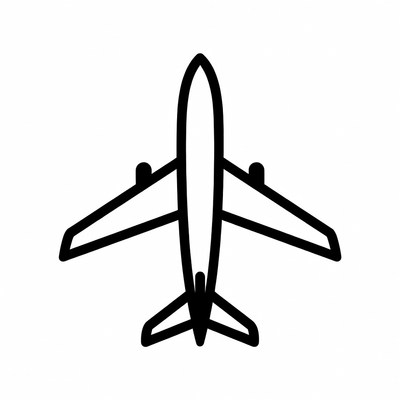 Airplane Icon Top View