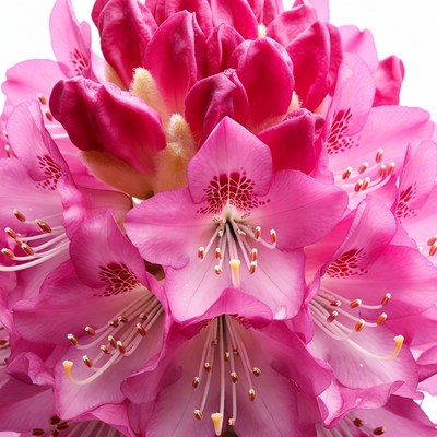 Pink Rhododendron Flower Closeup