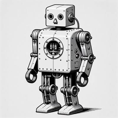 Vintage Robot Illustration