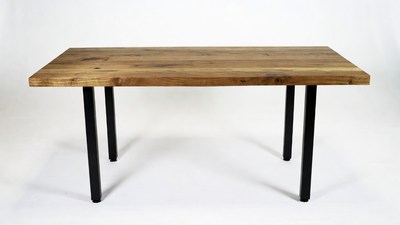 Rustic Reclaimed Wood Table Black Legs