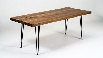 Oak Wood Table with Hairpin Legs
