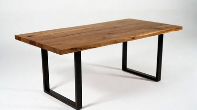 Rustic Oak Wood Dining Table