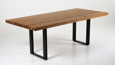 Rustic Oak Wood Dining Table