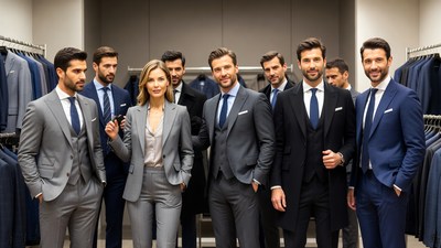 Group of Men and Woman in Suits