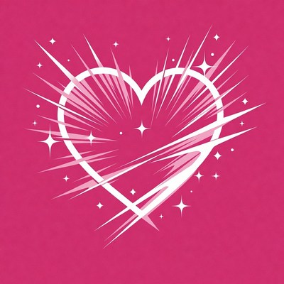 Sparkling Pink Heart Illustration