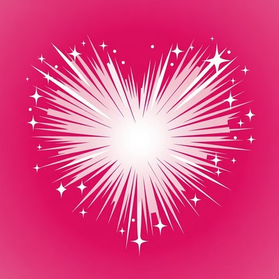 Sparkling Pink Heart Illustration