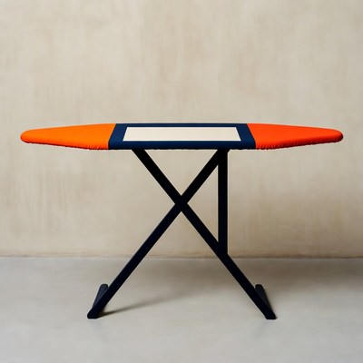 Orange Ironing Board on White Background