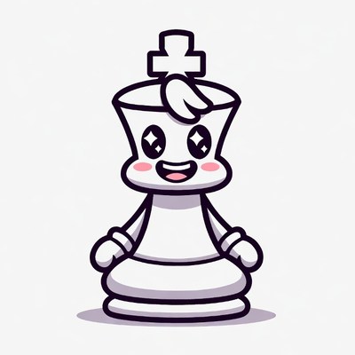 Cute King Chess Piece Illustration