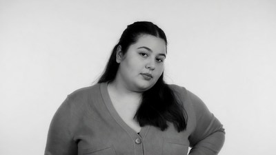 Plus-size Latina woman portrait
