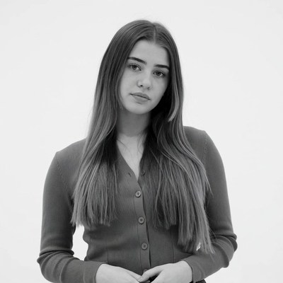 Young woman with long hair
