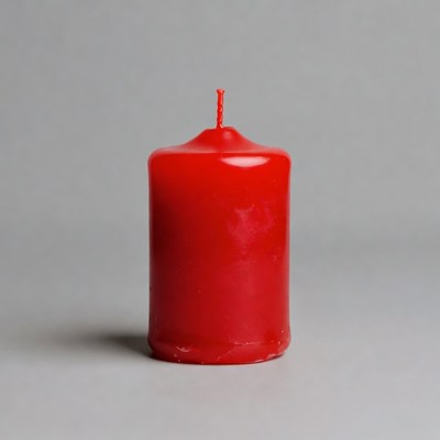 Red Candle with Wick