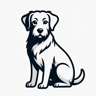 Labrador Puppy Illustration