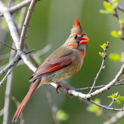 Northern Cardinal perched on branch