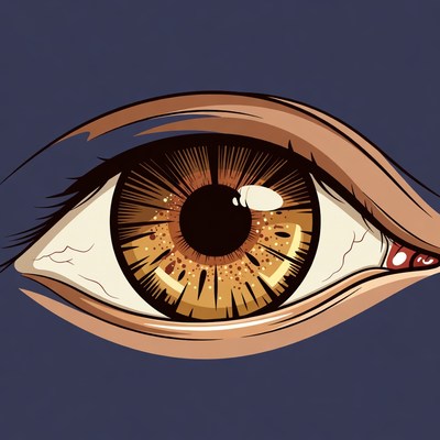 Detailed brown eye illustration