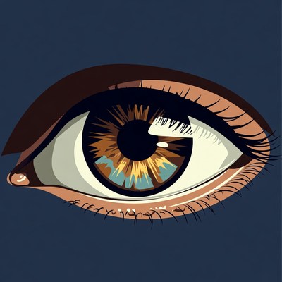 Detailed Brown Eye Illustration