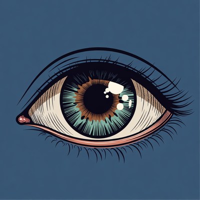 Detailed Blue Eye Illustration