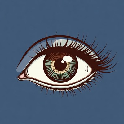 Detailed Green Eye Illustration
