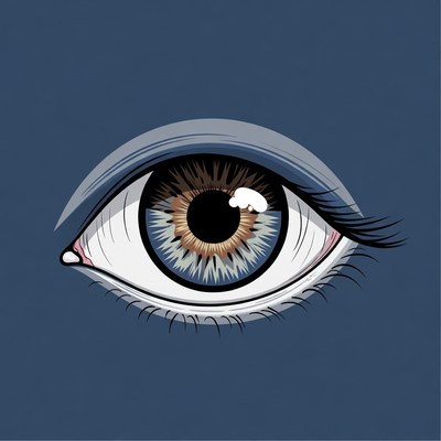 Detailed Blue Eye Illustration