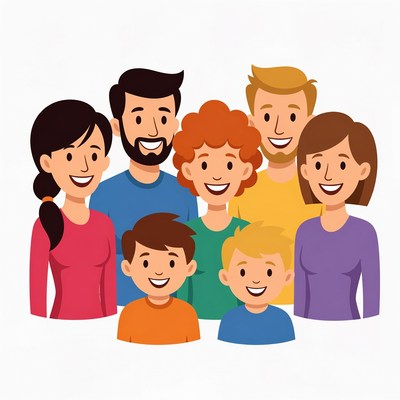 Happy Family Illustration