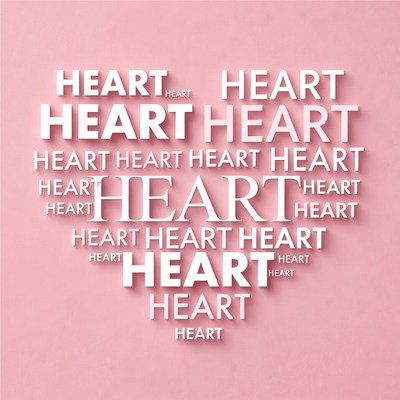Heart Word Cloud Design