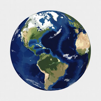 Earth Globe Illustration
