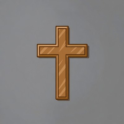 Wooden cross illustration