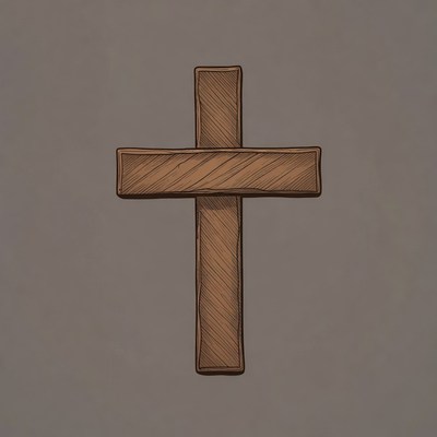 Wooden Cross Illustration