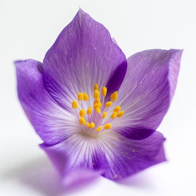 Purple flower with yellow stamens