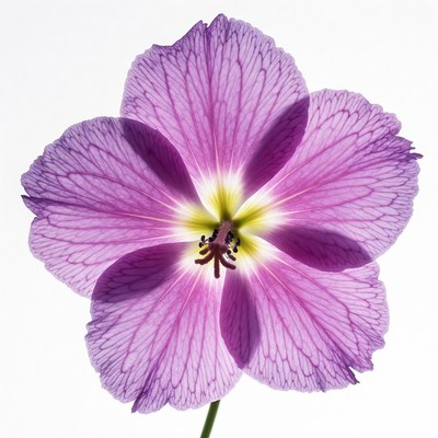 Purple flower with yellow center