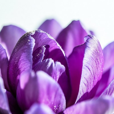 Purple Tulip with Dew Drops