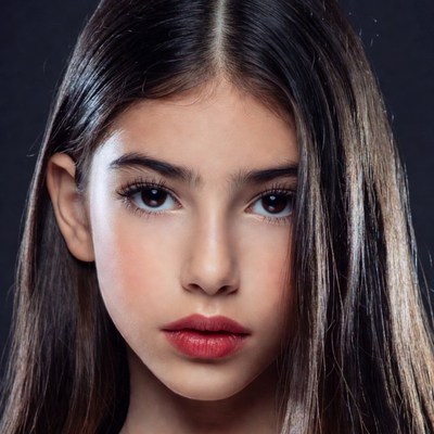 Closeup portrait of young girl