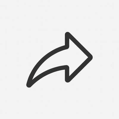 Curved Right Arrow Icon