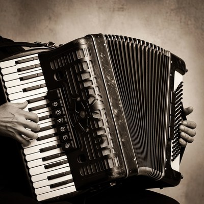 Man playing accordion