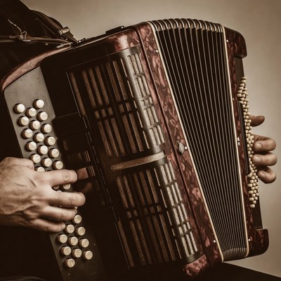 Man playing accordion