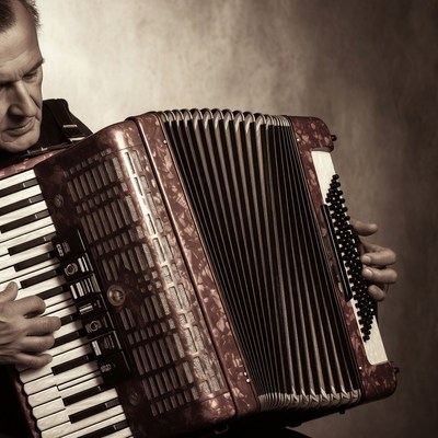 Man playing accordion