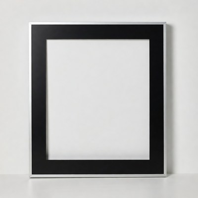 Empty Black Picture Frame