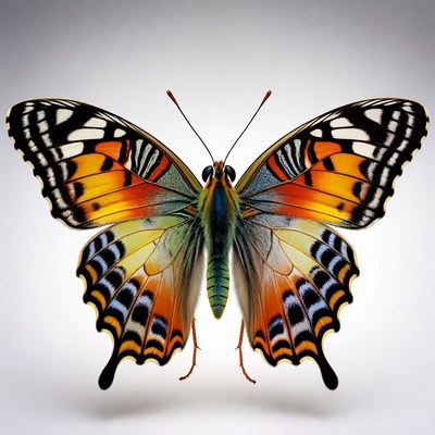 Colorful Butterfly with Orange Wings