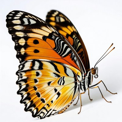 Orange Monarch Butterfly Wings Spread