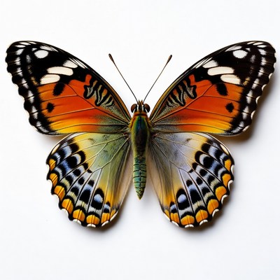 Colorful Buckeye Butterfly Wings Spread
