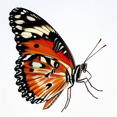 Orange Monarch Butterfly Wings Spread