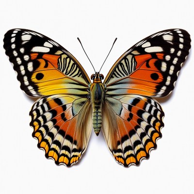 Colorful Monarch Butterfly Wings Spread