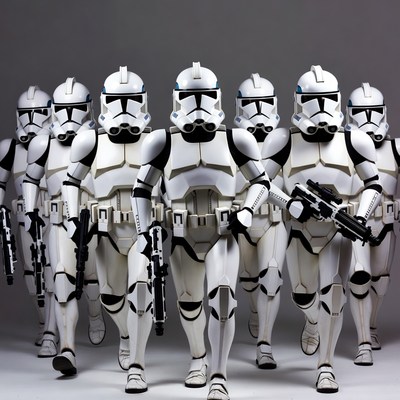 Clone Troopers Marching in Formation