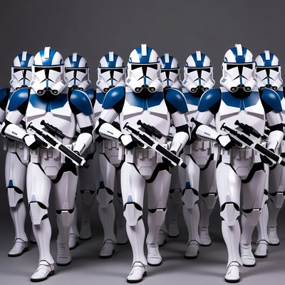 Clone Troopers Formation Standing Ready