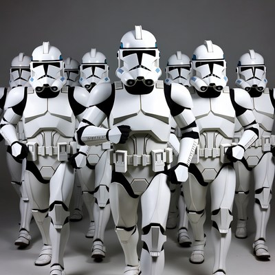 Group of Stormtroopers Marching Forward