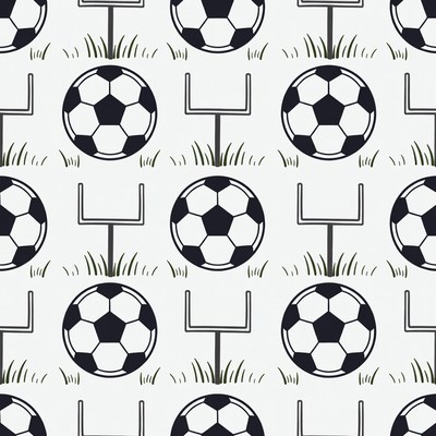 Soccer Balls and Goals Pattern