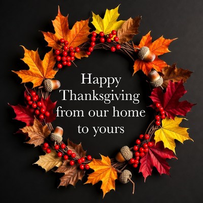 Happy Thanksgiving Autumn Wreath